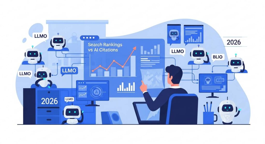 検索順位よりAI参照数を狙え!2026年版AIブログ運営とLLMO完全攻略